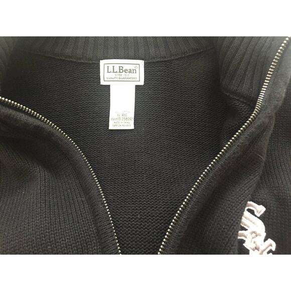 Men's Sox L.L. Bean Heavy Cotton Sweater Black - Picture 6 of 7